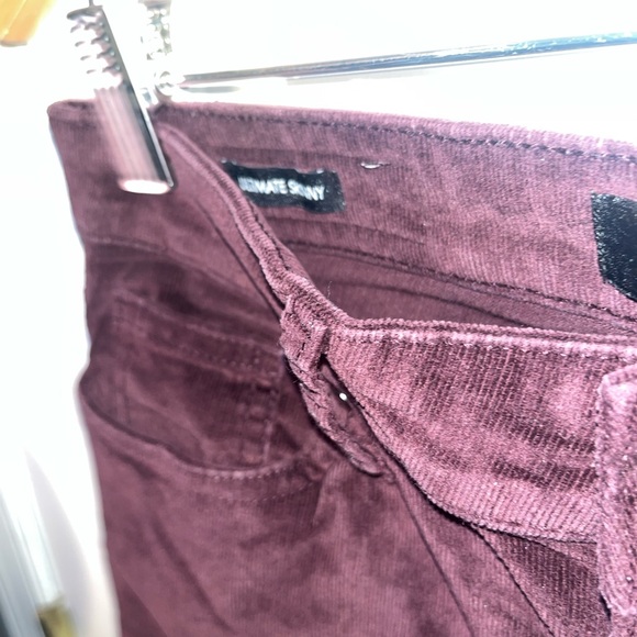 Calvin Klein Deep Burgundy/ Plum Ultimate Skinny Corduroy 5 Pocket Pants - Picture 5 of 7